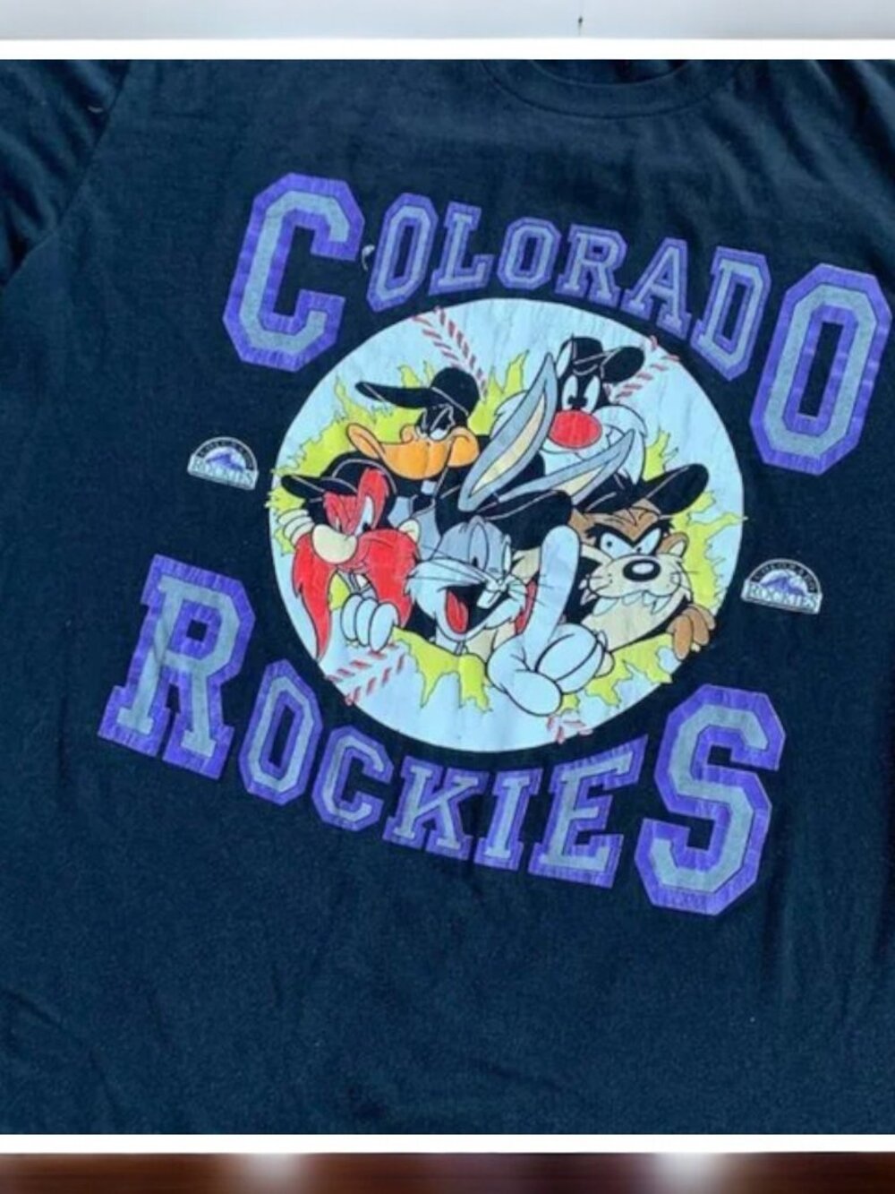 Vintage MLB Colorado Rockies Looney Tunes Shirt, Colorado Rockies Shirt REPRINT